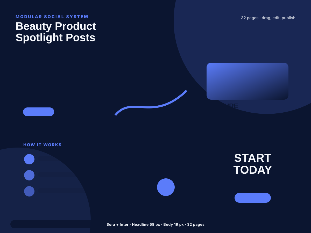 Beauty Product Spotlight Posts multi-page premium template preview