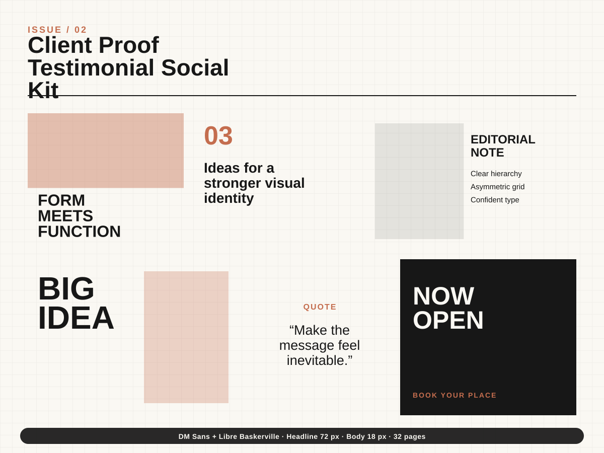 Client Proof Testimonial Social Kit multi-page premium template preview