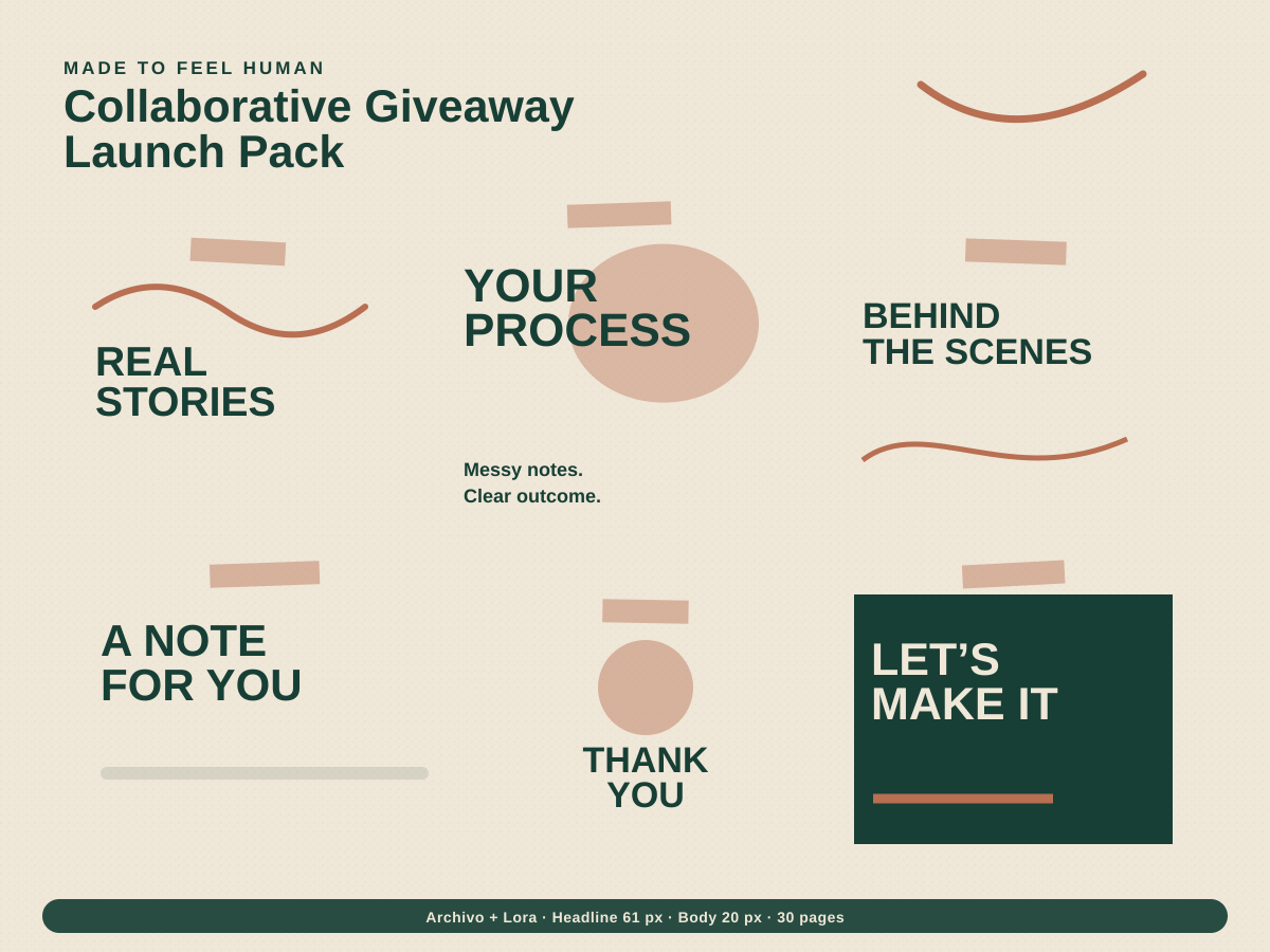 Collaborative Giveaway Launch Pack multi-page premium template preview