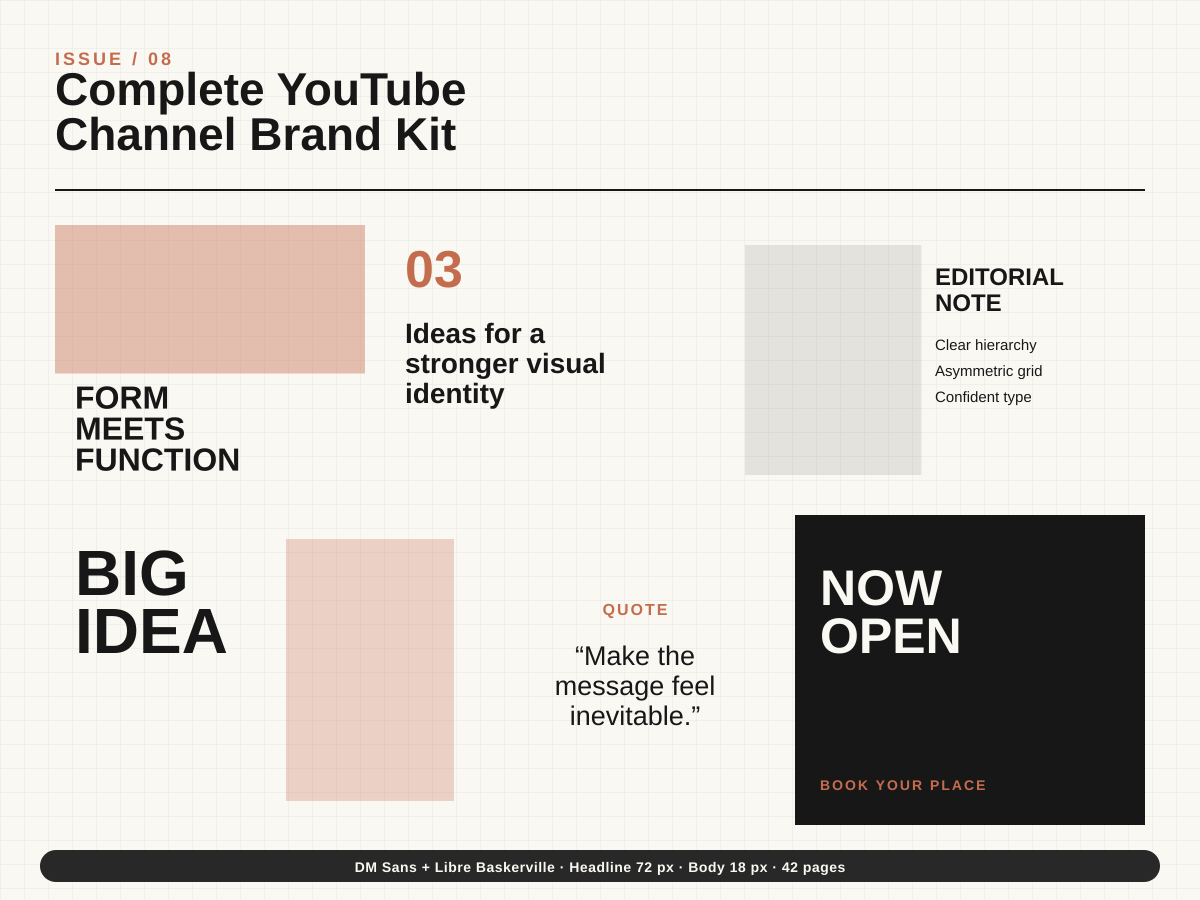 Complete YouTube Channel Brand Kit multi-page premium template preview