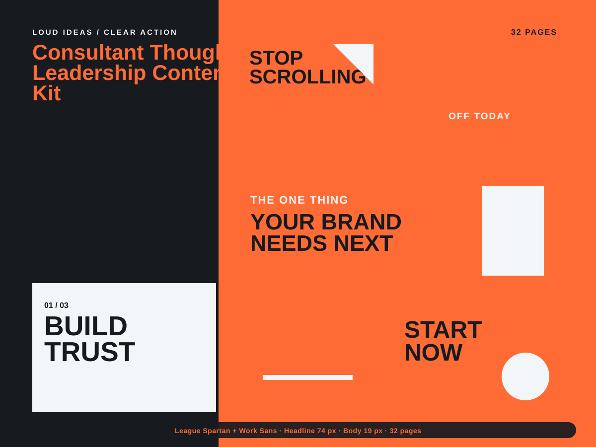 Consultant Thought Leadership Content Kit multi-page premium template preview