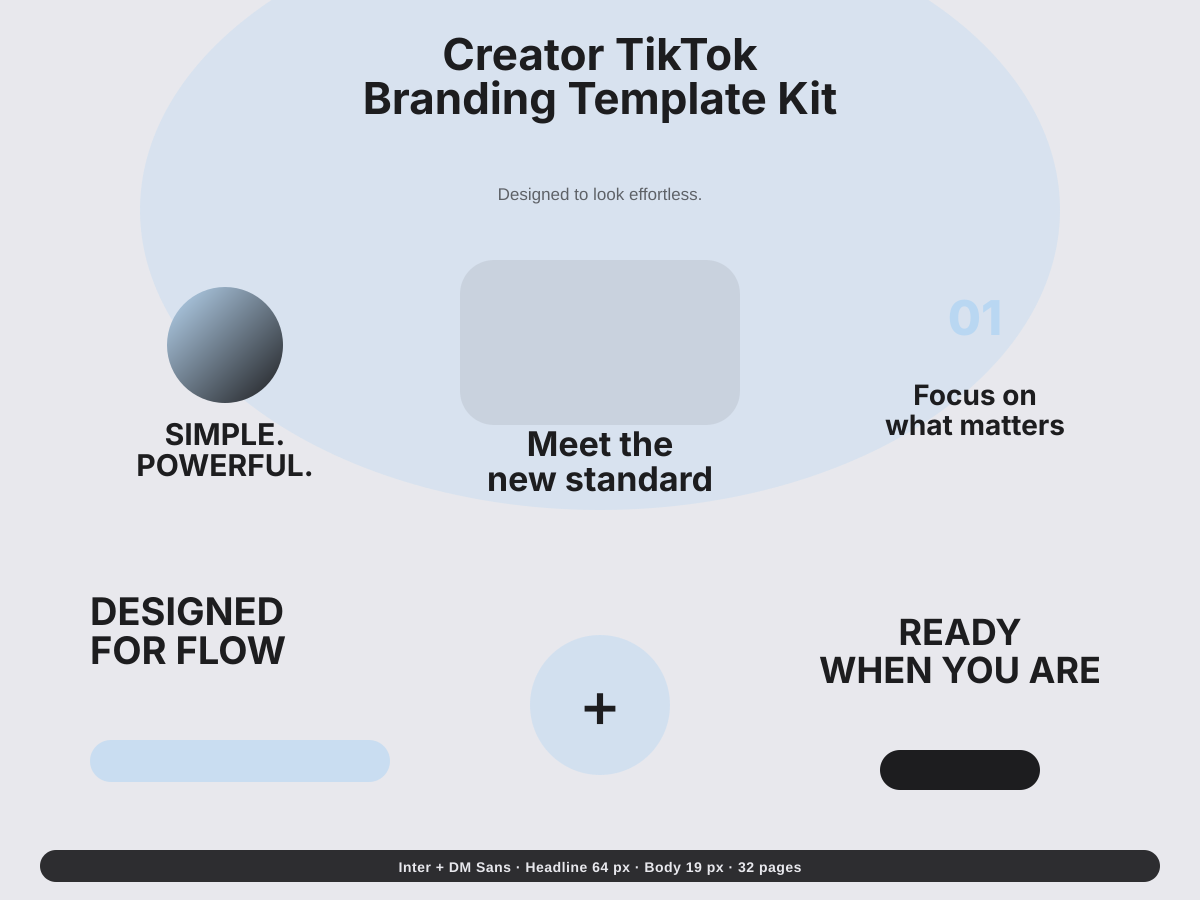 Creator TikTok Branding Template Kit multi-page premium template preview