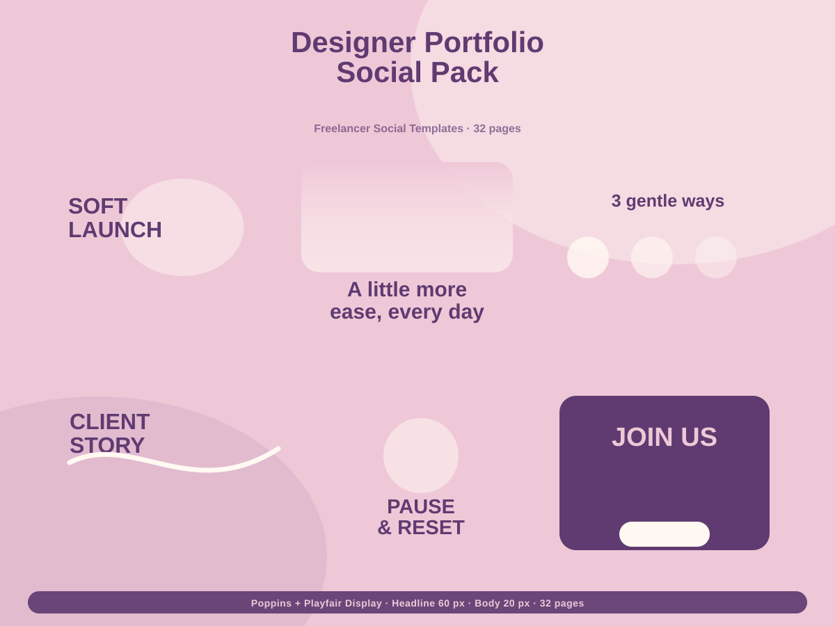 Designer Portfolio Social Pack multi-page premium template preview