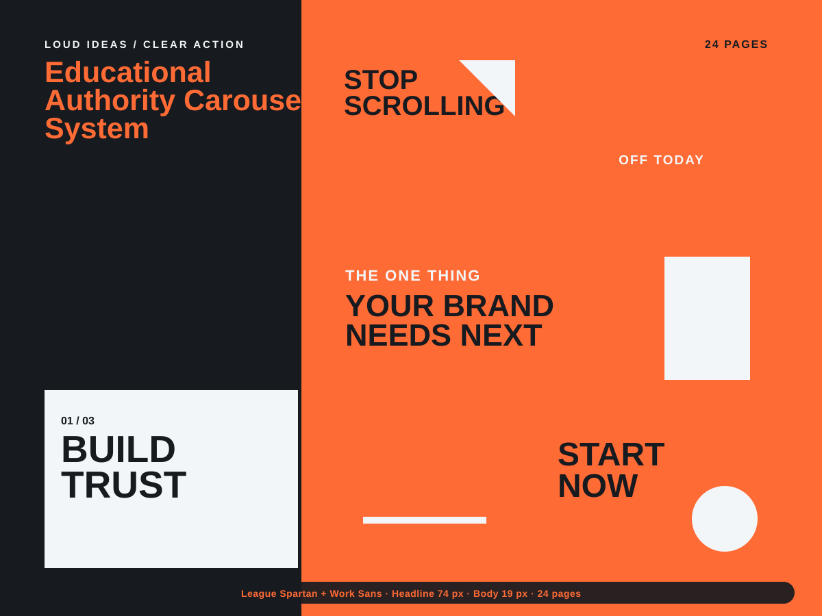 Educational Authority Carousel System multi-page premium template preview