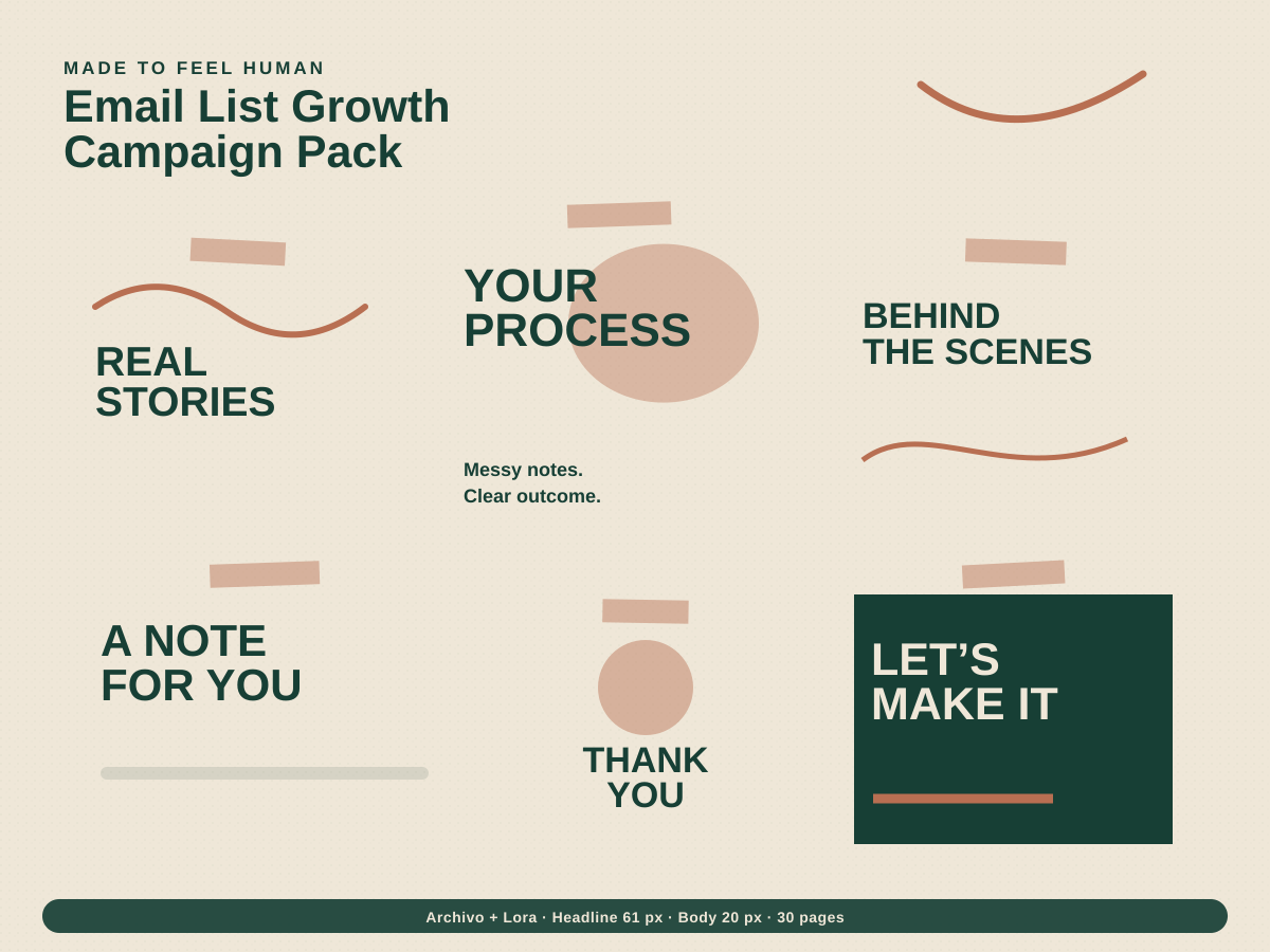 Email List Growth Campaign Pack multi-page premium template preview