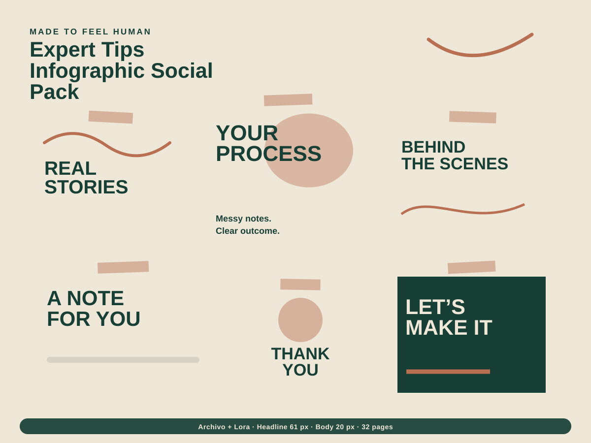 Expert Tips Infographic Social Pack multi-page premium template preview