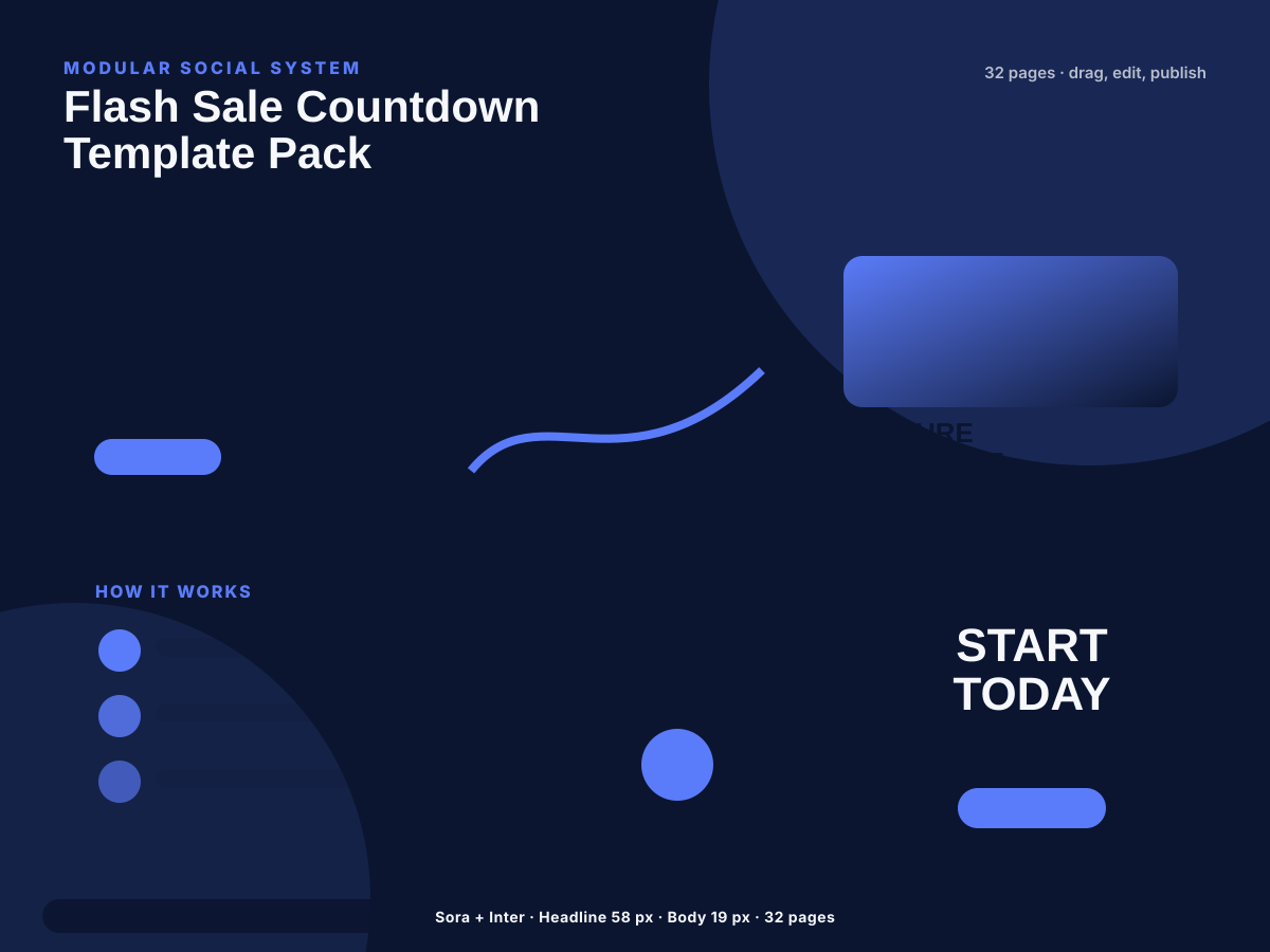 Flash Sale Countdown Template Pack multi-page premium template preview