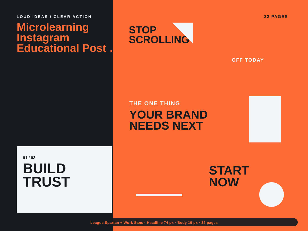Microlearning Instagram Educational Post Kit multi-page premium template preview