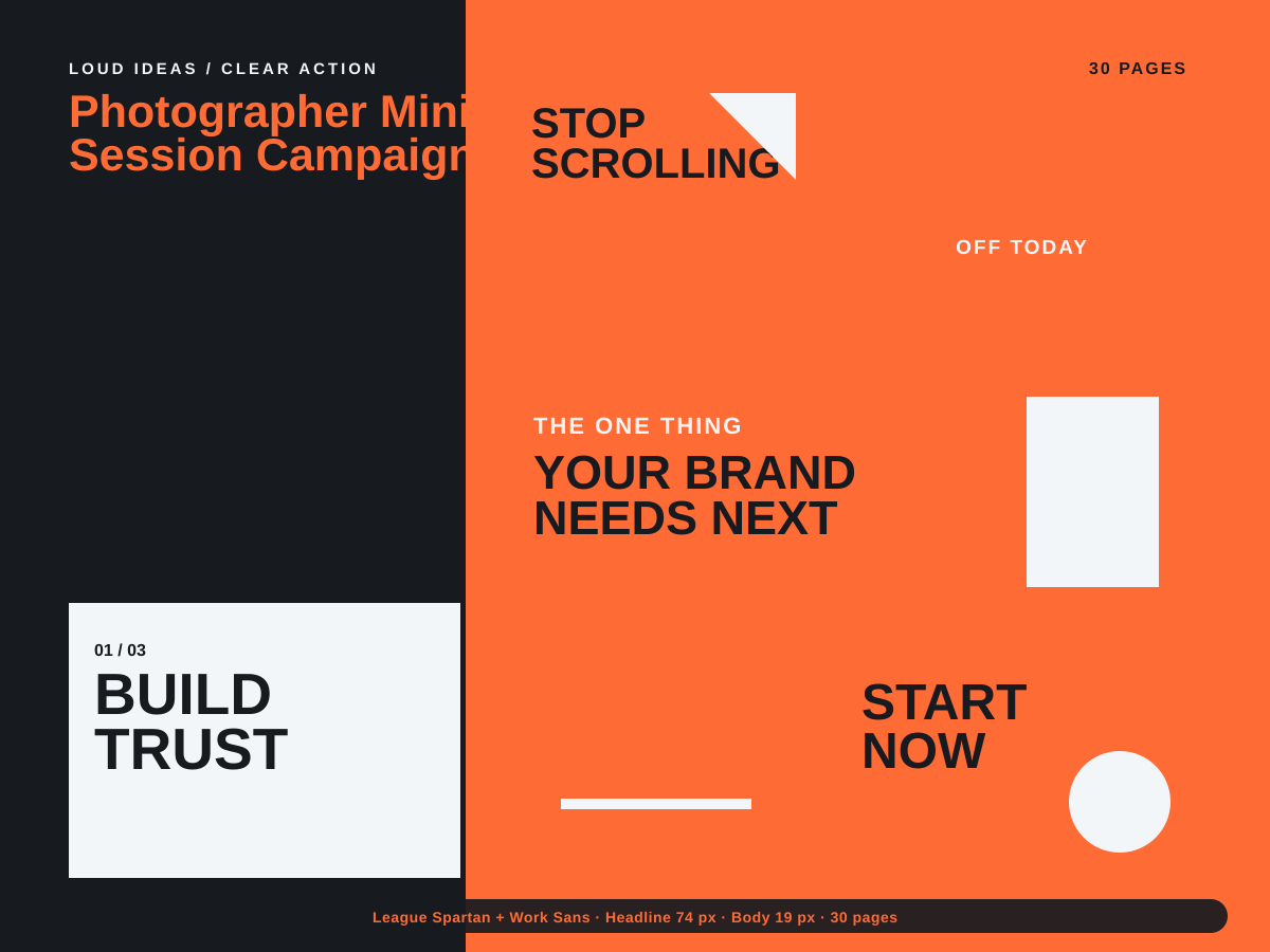 Photographer Mini Session Campaign multi-page premium template preview