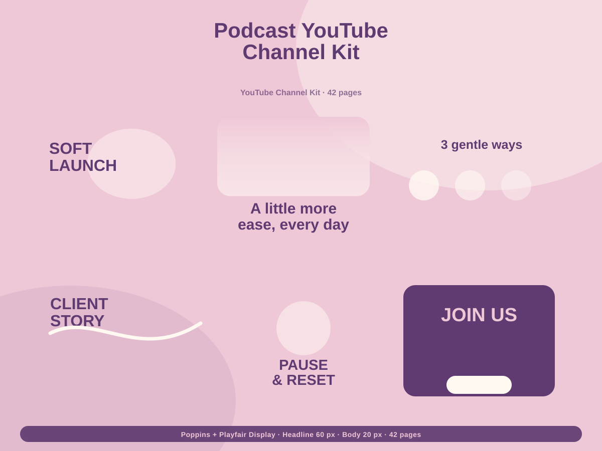 Podcast YouTube Channel Kit multi-page premium template preview