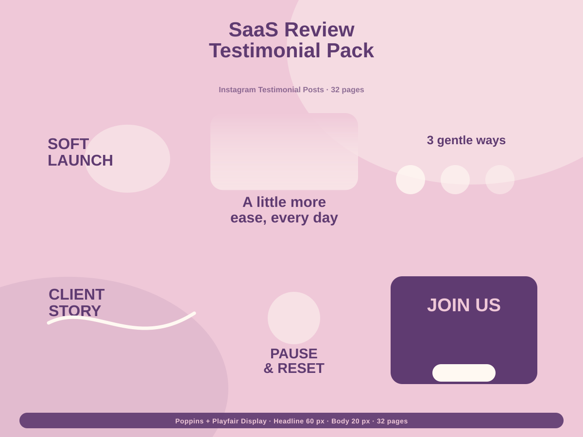 SaaS Review Testimonial Pack multi-page premium template preview