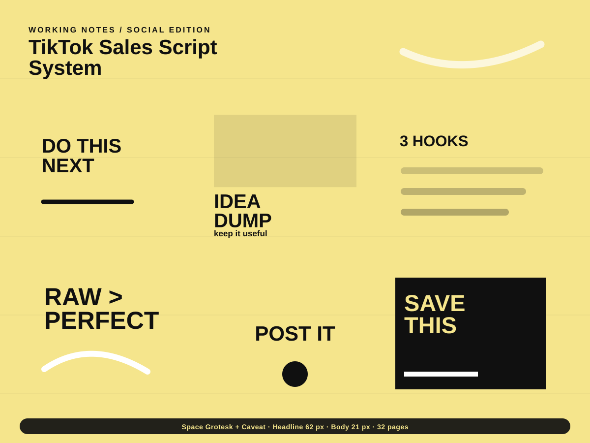 TikTok Sales Script System multi-page premium template preview