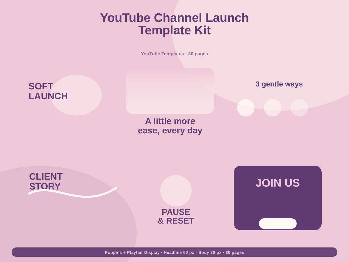 YouTube Channel Launch Template Kit multi-page premium template preview
