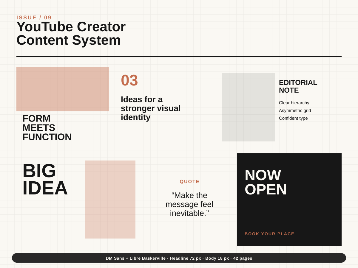 YouTube Creator Content System multi-page premium template preview