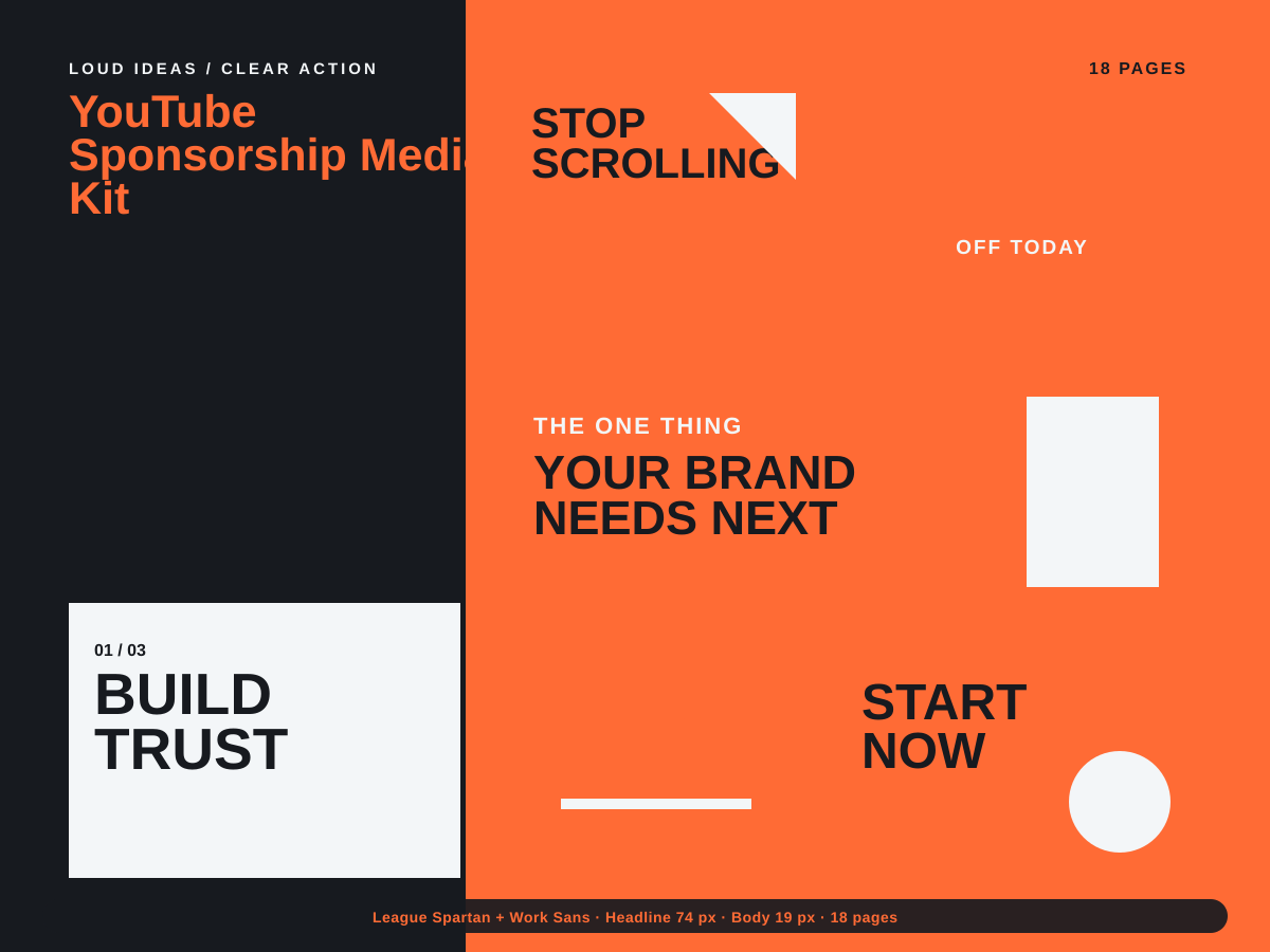 YouTube Sponsorship Media Kit multi-page premium template preview