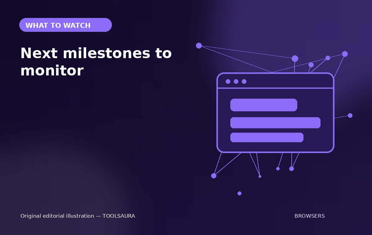 Editorial illustration about Gemini in Chrome UK: next milestones