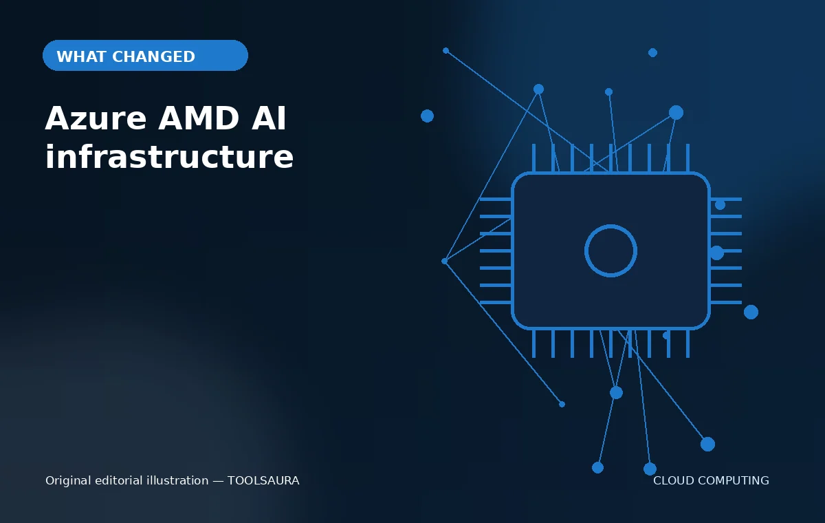 Editorial illustration about Azure AMD AI infrastructure: what changed
