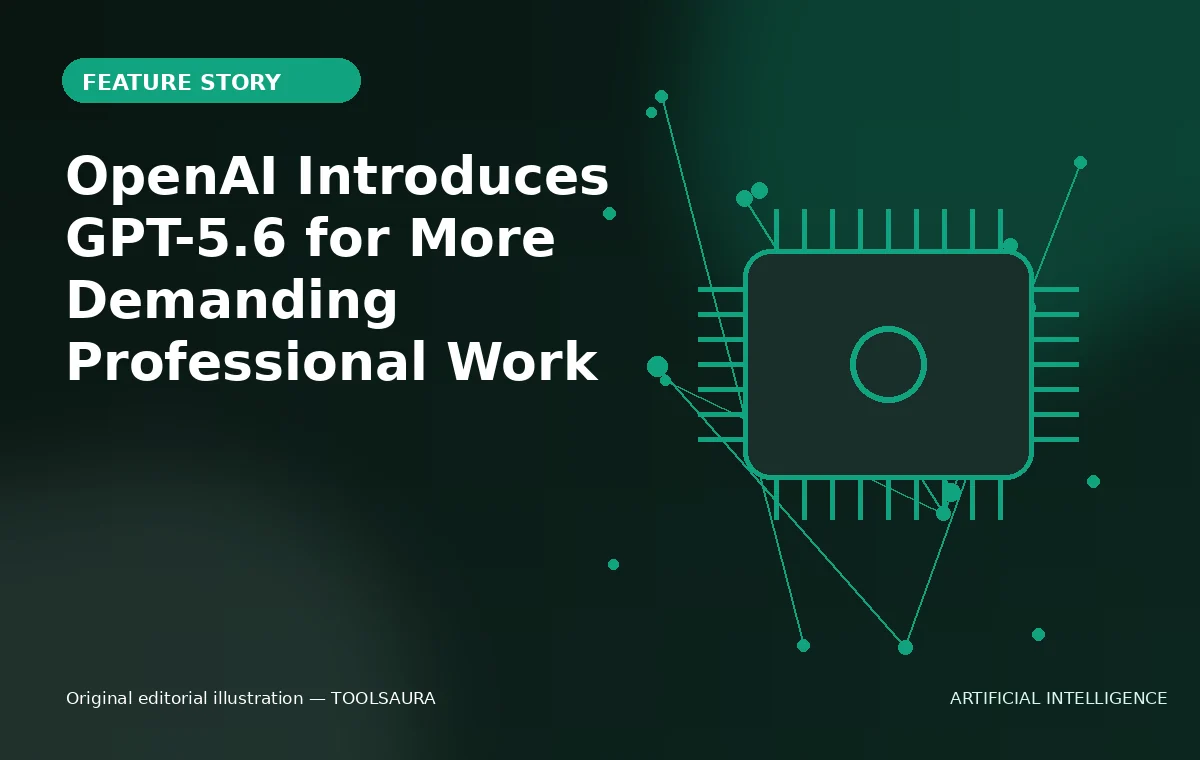 Original editorial illustration for OpenAI Introduces GPT-5.6 for More Demanding Professional Work