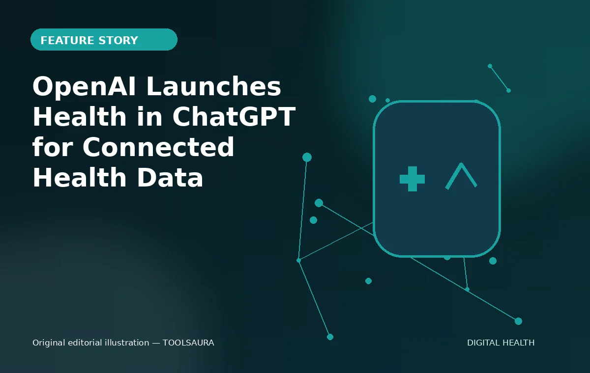 Original editorial illustration for OpenAI Launches Health in ChatGPT for Connected Health Data